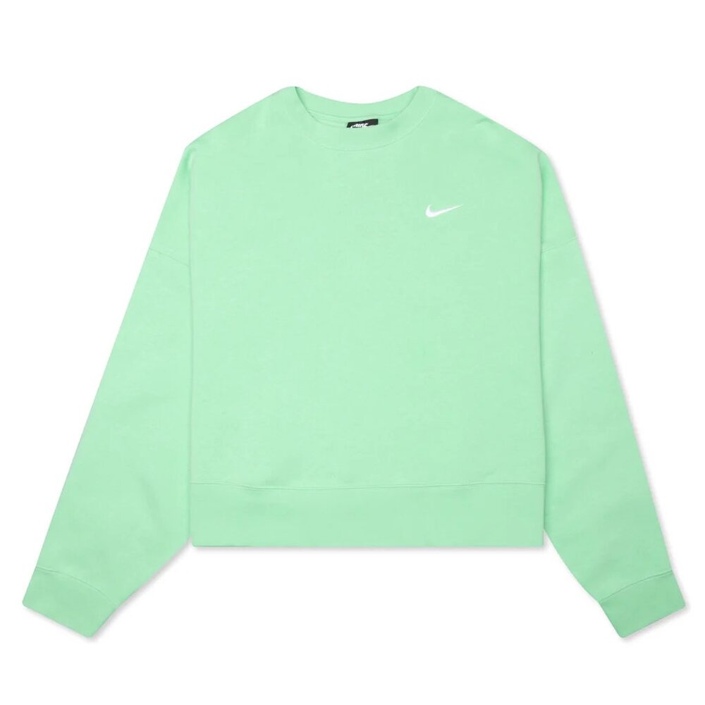 NIKE ESSENTIAL FLEECE CREW CUCUMBER S